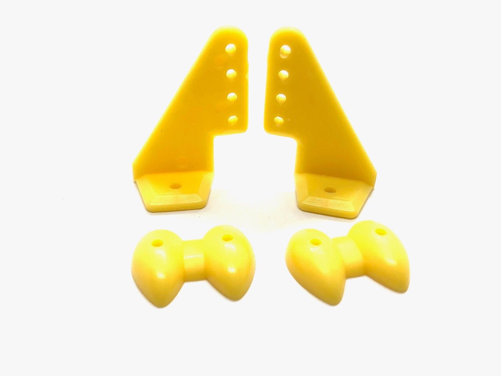 Control Horn (POM) 04 Holes - 20x27mm (Pack of 5) Yellow
